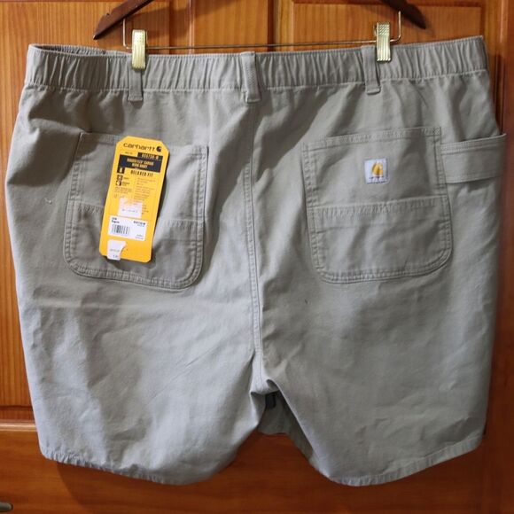 Carhartt Rugged Flex Canvass Work Short Womens Gray Khaki Hiking Walking Shorts - Picture 10 of 15
